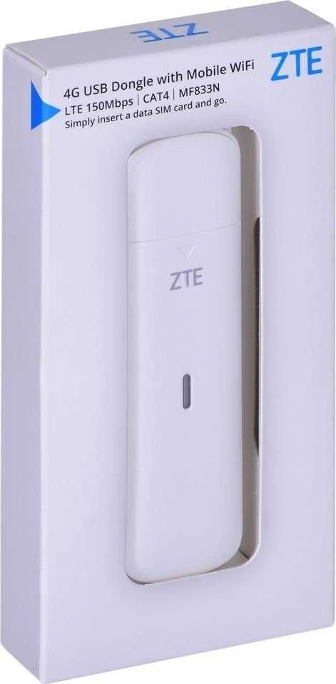 Maršrutizatorius Mobilusis Modemas - ZTE MF833N Nešiojamas LTE 150Mbps Baltas