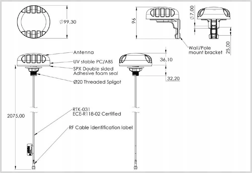 Aktywna antena GPS Poynting GPS-0001-V2-01 GLONASS