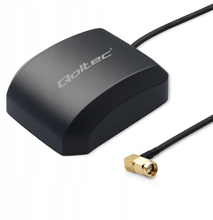 Qoltec mobiliojo GPS GLONASS antena su magnetine baze 28dBi 50W SMA RA