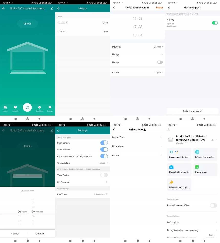 Tuya – vartų valdiklis su magnetiniu jutikliu – ZigBee – Android/iOS aplikacija – OXT T250G