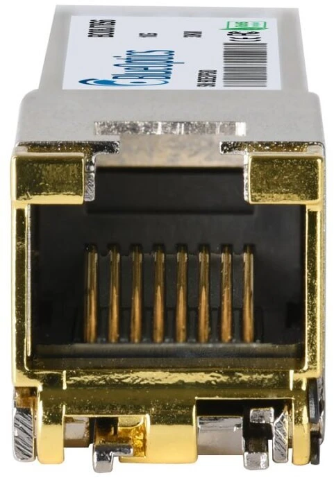Šakotuvas Modulis SFP BlueOptics BlueOptics 813874-B21-BO Tinklo siųstuvo-imtuvo modulis, varinis, 10000 Mbit/s, RJ-45