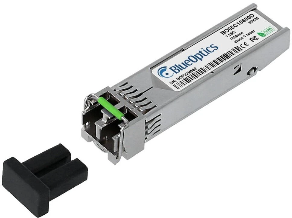 Šakotuvas Modulis SFP BlueOptics BlueOptics J4860D moduł przekaźników sieciowych Swiatłowód 1250 Mbit/s SFP 1550 nm