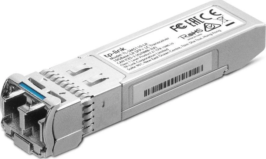 Šakotuvas TP-LINK | 10GBase-LR SFP+ LC siųstuvas-imtuvas | TL-SM5110-LR | LC Duplex | 10240 Mbit/s | Bangos ilgis 1310 nm | Maksimalus perdavimo atstumas 10000 m | 0–70 °C