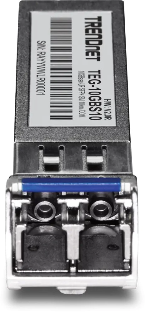 Šakotuvas Modulis SFP TRENDnet Przekaźników sieciowych Swiatłowód 10000 Mbit/s SFP+ 1310 nm (TEG-10GBS10/2)