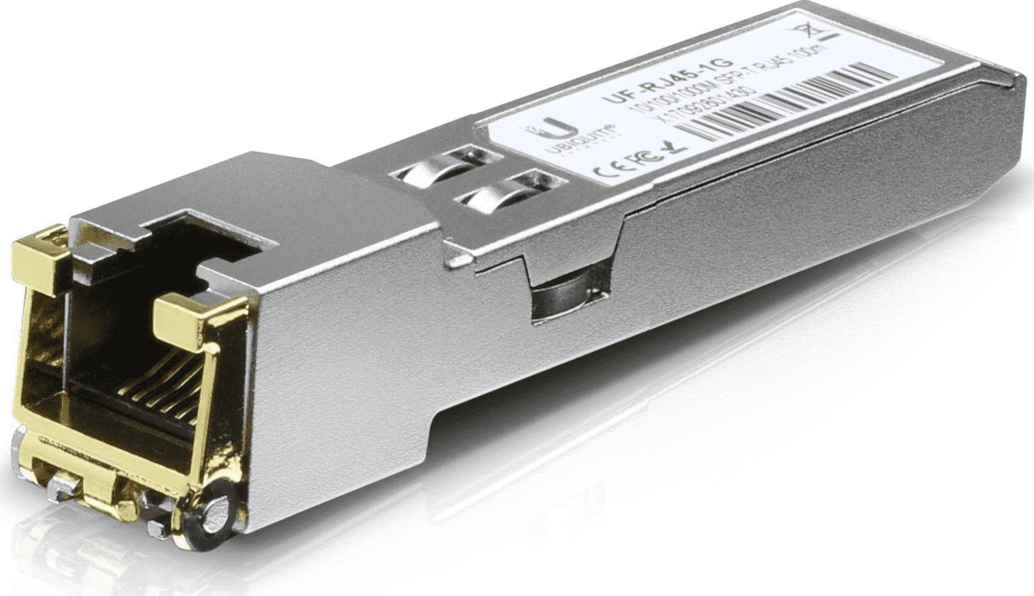 Maršrutizatorius Ubiquiti UF-RJ45-1G SFP, varis, RJ-45, 10/100/1000 Mbit/s, maksimalus perdavimo atstumas 100 m, nuo 0 iki +70C