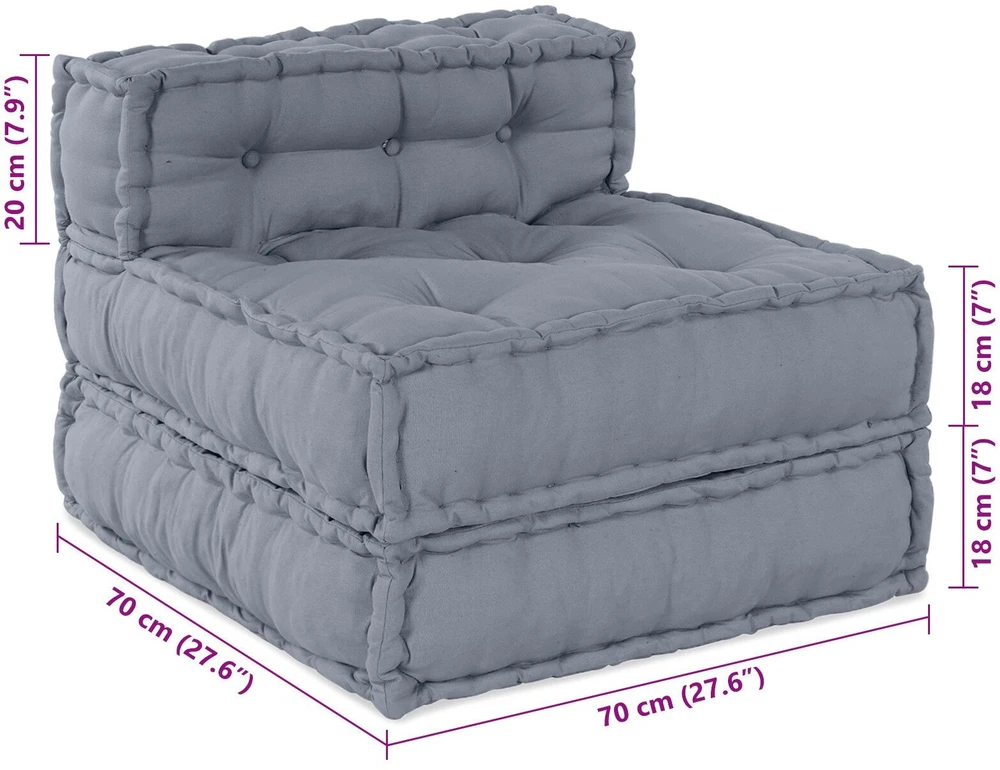 Modulinė sofa Audinys Pilka 70 x 70 x 56 cm