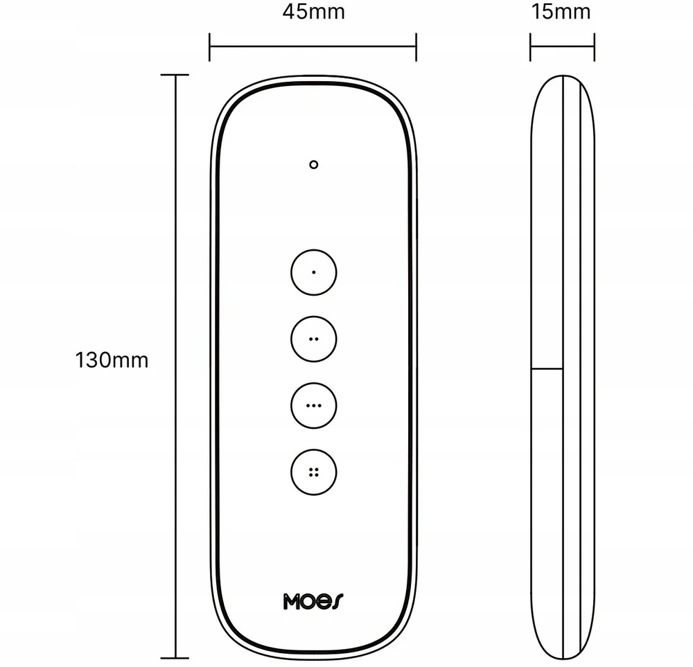 MOES ZR-SR-R01-WH ZigBee Scene Switch, IP55 (Baltas)