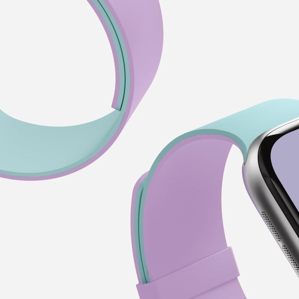 „Moft Snap Duo“ apyrankė, skirta „Apple Watch 1-5/6/7/8/9/10/11/SE/SE 2/SE 3“ (38/40/41/42 mm), tamsiai mėlyna/gelsva