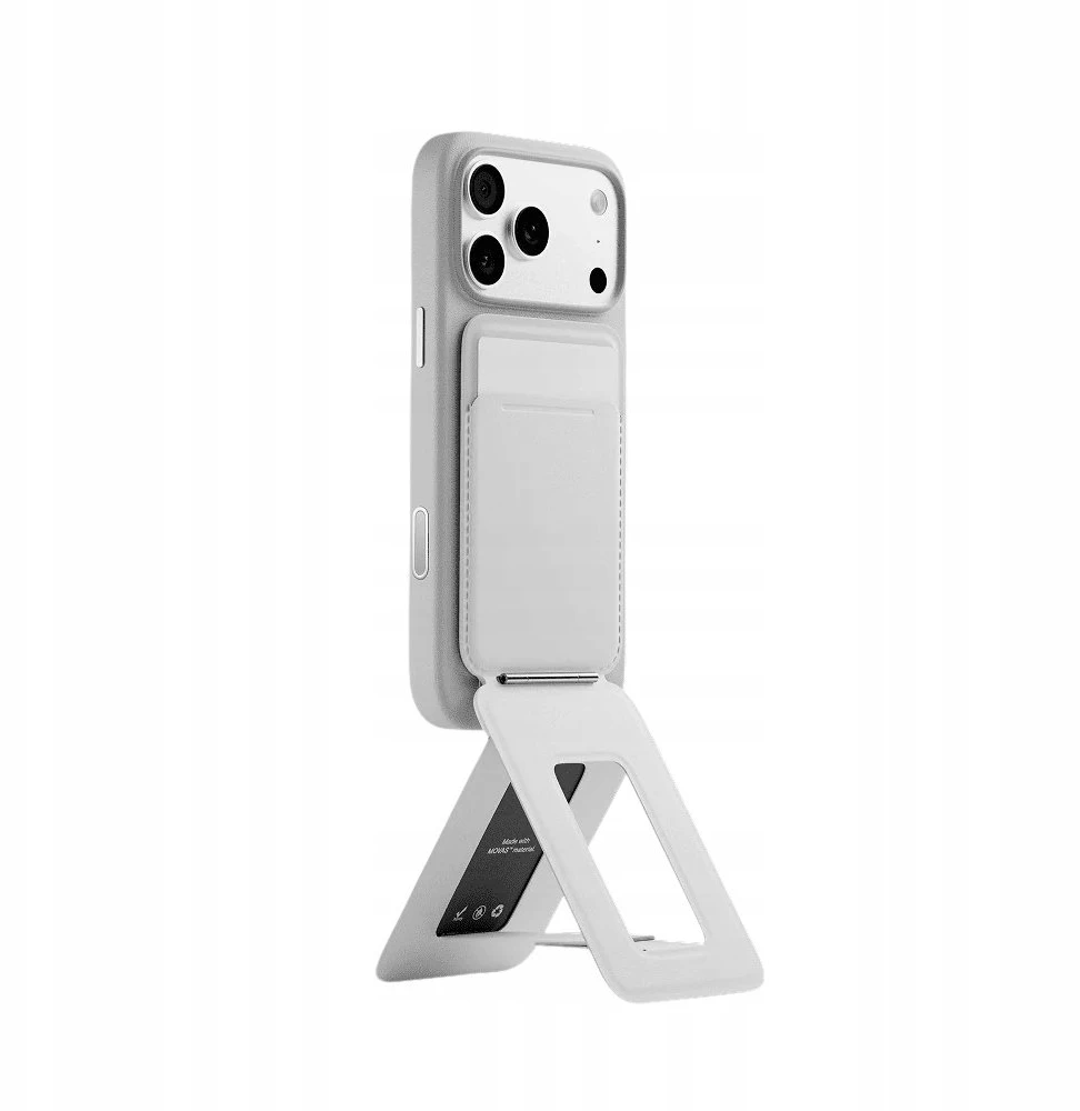 Dėklas „Moft Movas Snap Tripod MagSafe“ magnetinė piniginė ir telefono stovas miglotoje įlankoje
