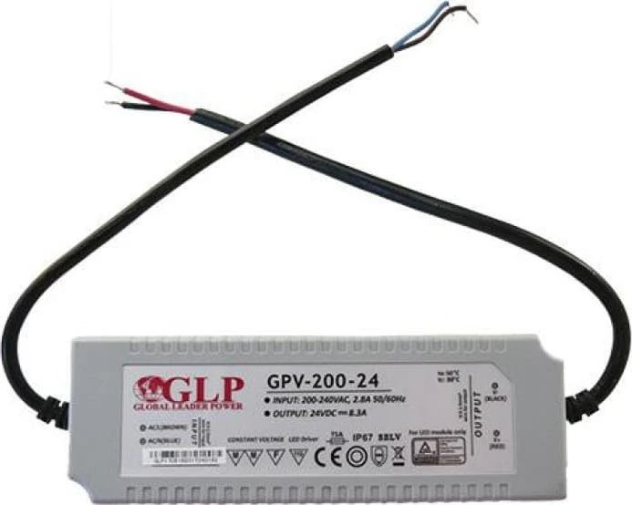 GLP 200W LED Maitinimo šaltinis GPV 24V IP67