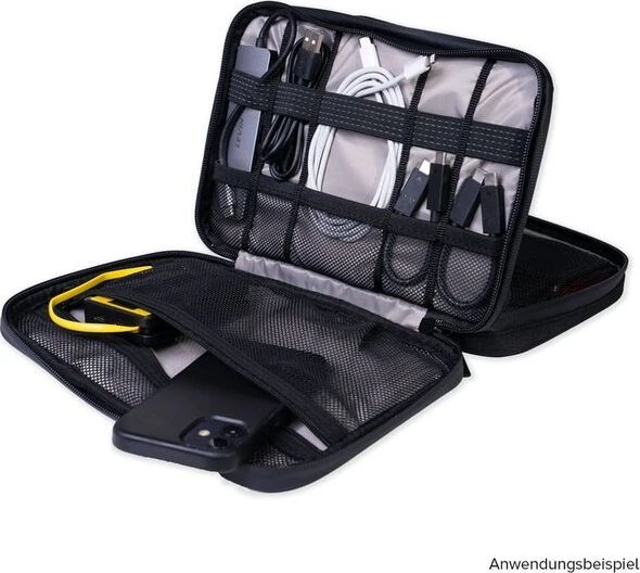 „MoKo C-ROPE Organizer“ elektronikai, atspari vandeniui, juodos spalvos, mažmeninė prekyba