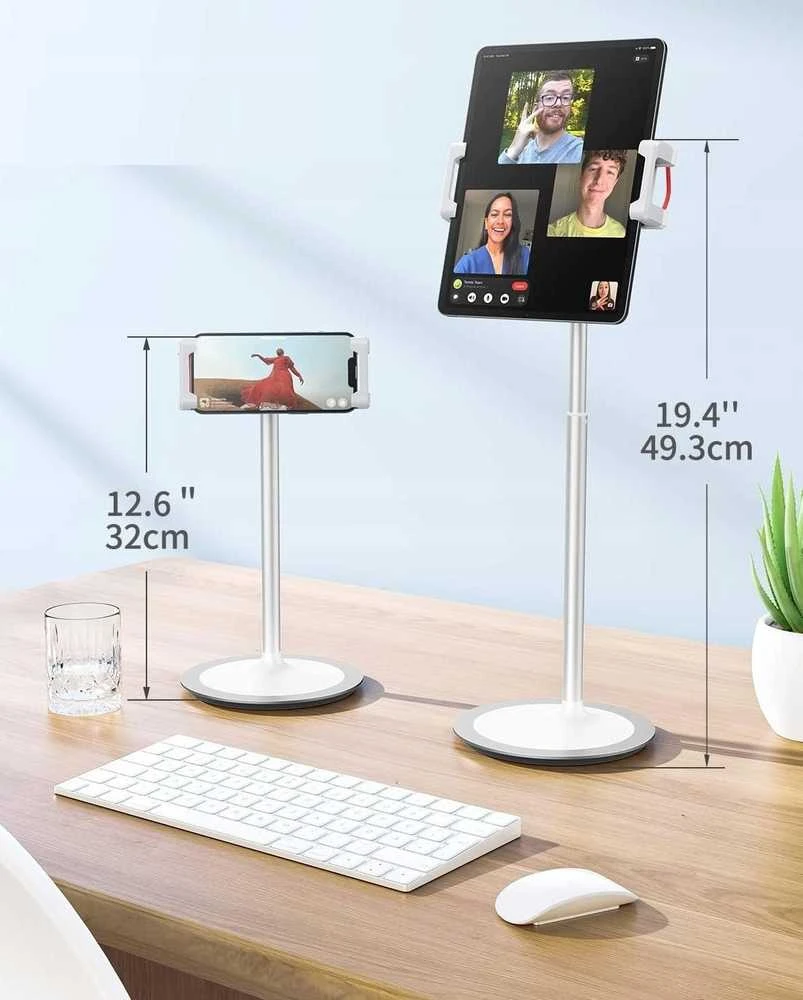 MoKo reguliuojamas aukštas stovas laikiklis planšetiniam kompiuteriui telefonui max 49 cm 360 laipsnių / S3e