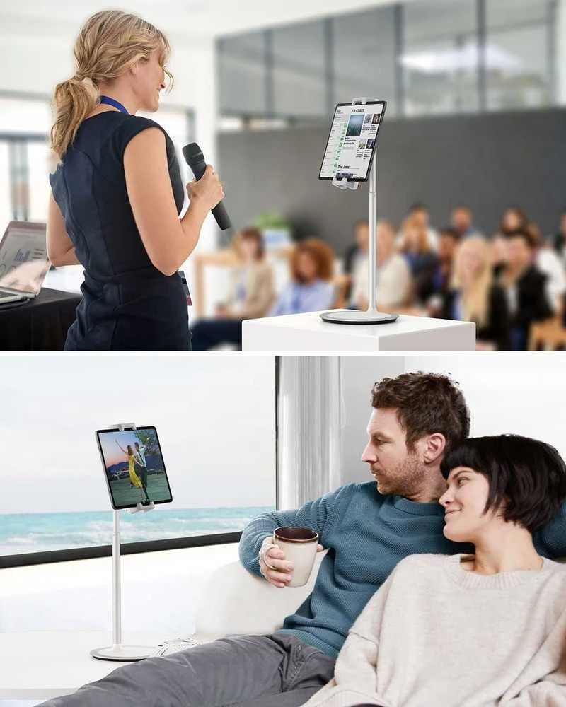 MoKo reguliuojamas aukštas stovas laikiklis planšetiniam kompiuteriui telefonui max 49 cm 360 laipsnių / S3e