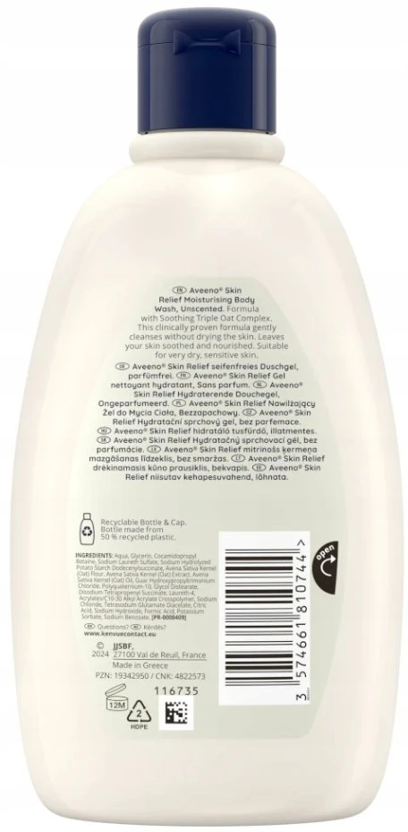Aveeno Skin Relief drėkinamasis kūno plovimo gelis 500 ml