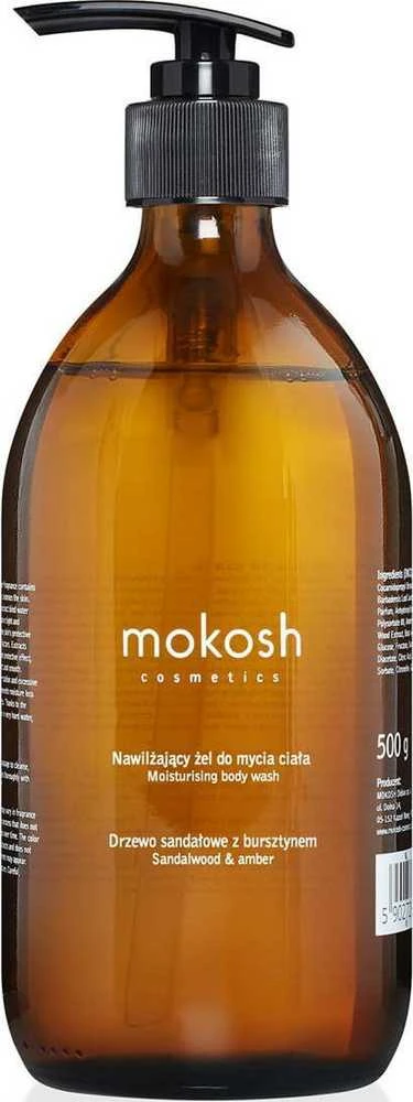 Mokosh drėkinamasis kūno prausiklis "Sandalwood & Amber", 500 ml