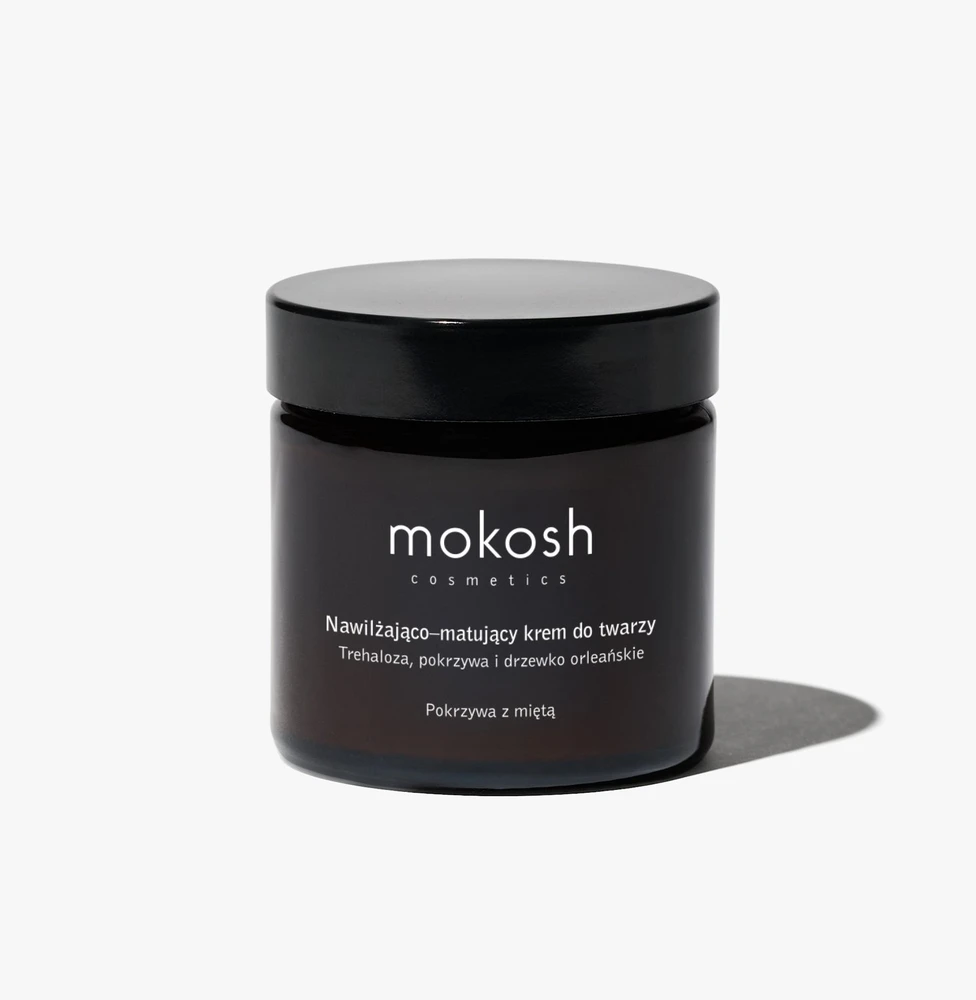 Mokosh Drėkinamasis ir matinį atspalvį suteikiantis veido kremas „Dilgėlė su mėtomis“, 60 ml