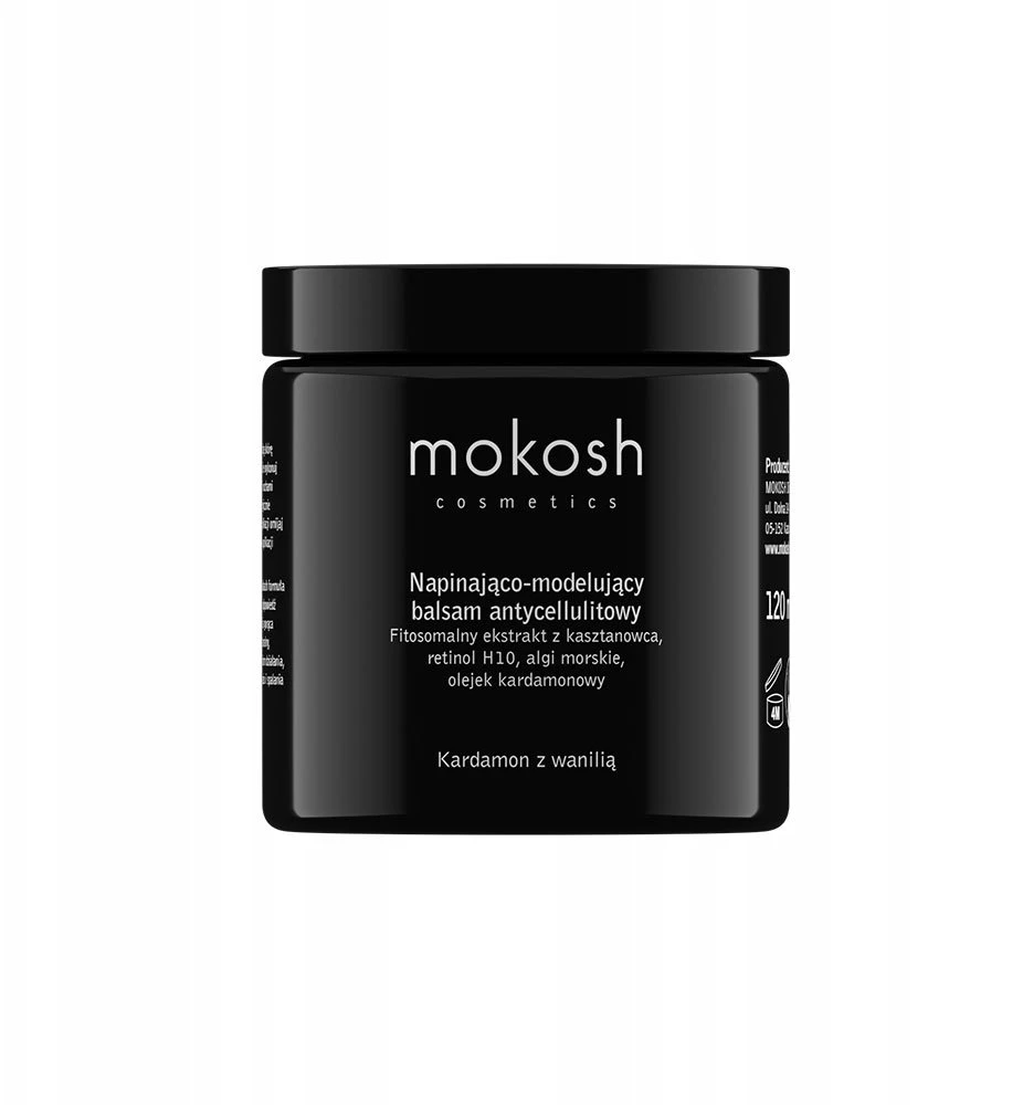 Mokosh Stangrinantis ir modeliuojantis anticeliulitinis balzamas su kardamonu ir vanile, 120 ml