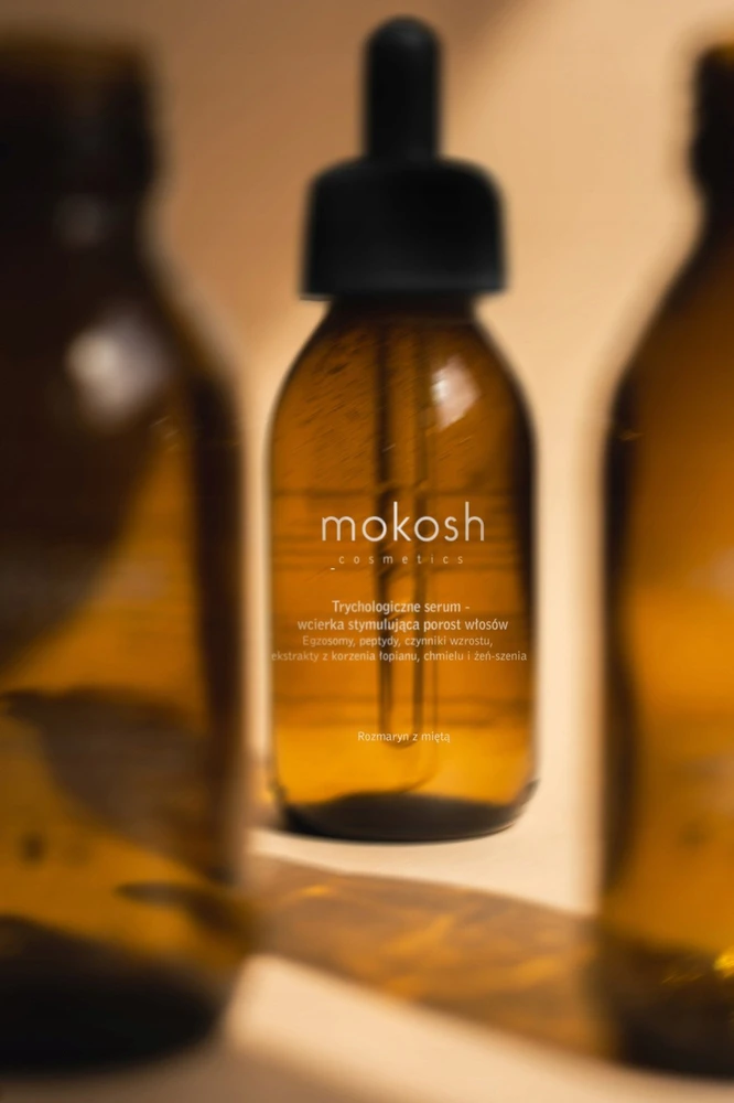 Mokosh Trichologinis serumas – plaukų augimą skatinantis losjonas su rozmarinais ir mėtomis, 90 ml