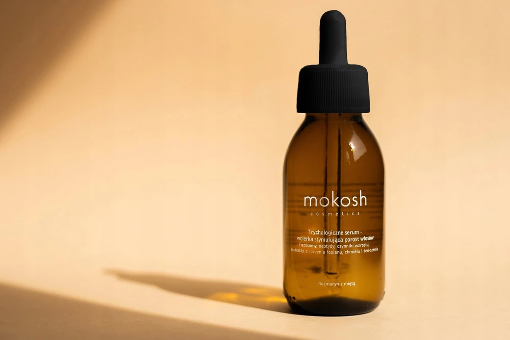 Mokosh Trichologinis serumas – plaukų augimą skatinantis losjonas su rozmarinais ir mėtomis, 90 ml