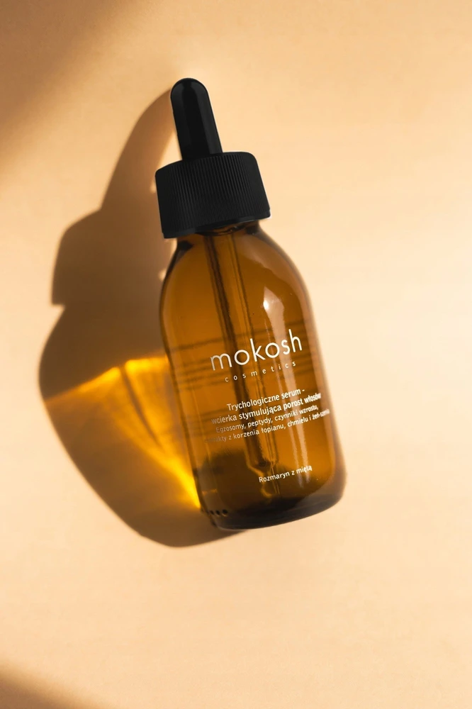 Mokosh Trichologinis serumas – plaukų augimą skatinantis losjonas su rozmarinais ir mėtomis, 90 ml