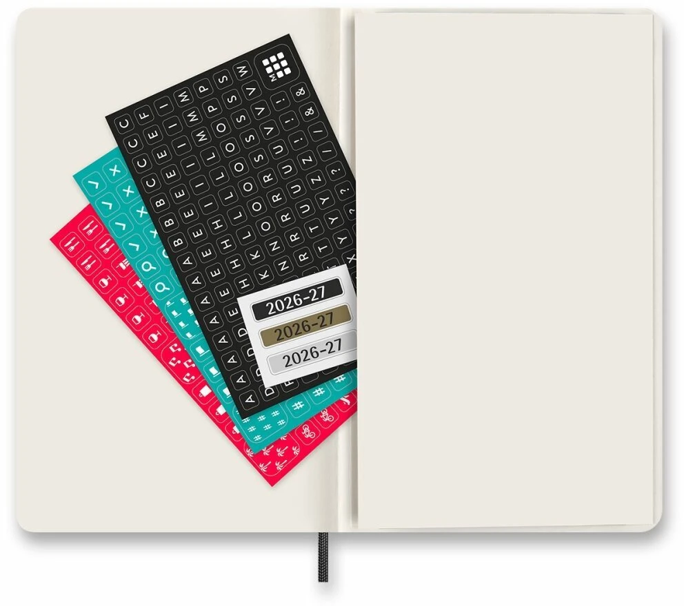 Moleskine 2026/27 m. savaitinis kalendorius, 18M, L, 13x21 cm, minkšti viršeliai, juodas (MS-9279820)