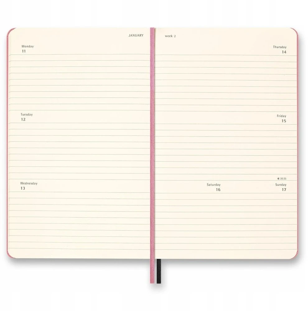 Moleskine 2026 metų savaitinis kalendorius Blackpink, 18M, L, 13x21cm (MS-1513270)
