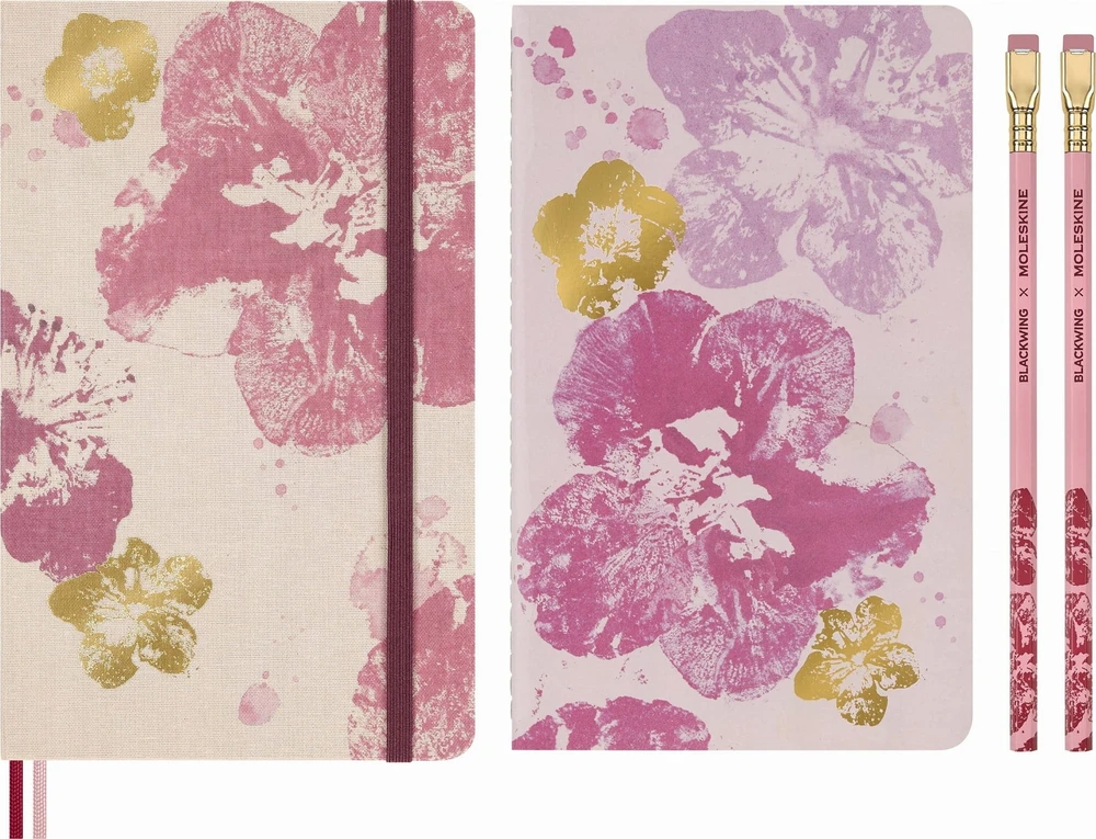 Moleskine 2026 Sakura rinkinys: sąsiuvinis L + užrašų knygelė L + 2 pieštukai + dėžutė (MS-9278656)