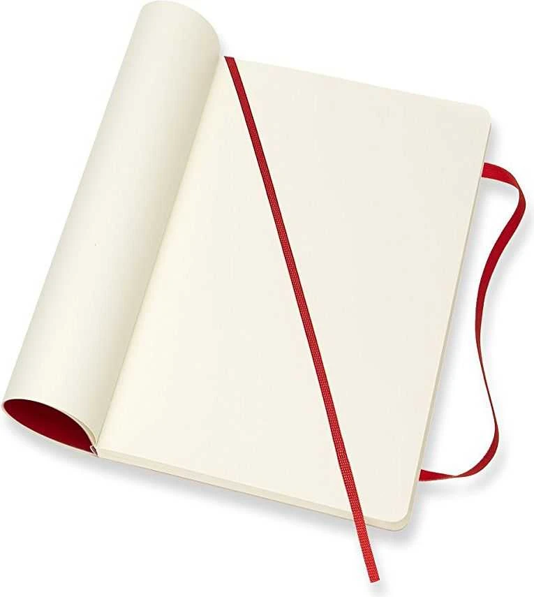 Moleskine Srl Užrašų knygutė Moleskine Classic 13x21cm, baltais lapais, minkštu viršeliu, raudonos spalvos