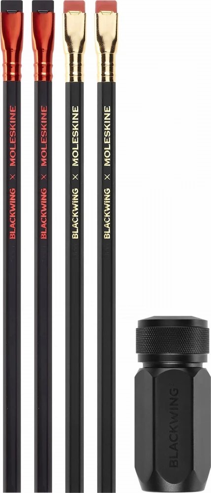 Moleskine BLACKWING X MOLESKINE pieštukų ir drožtuvų rinkinys