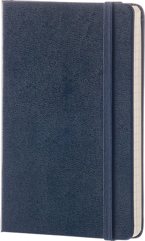 Užrašų knygutė Moleskine Classic 9x14cm, baltais lapais, kietu viršeliu, mėlynos spalvos