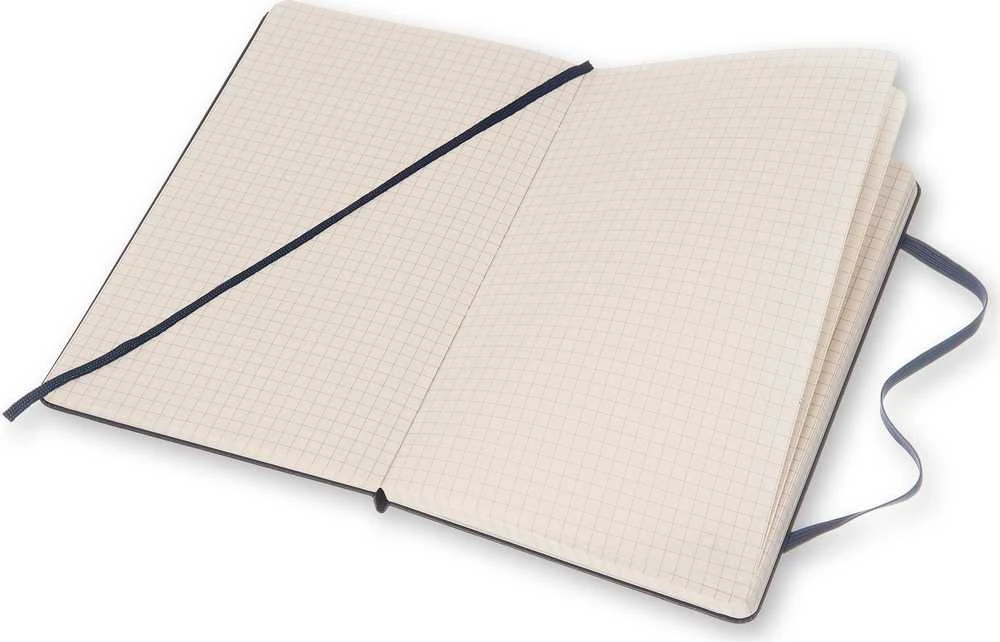 Moleskine Srl Užrašų knygutė Moleskine Classic 13x21cm, langeliais, kietu viršeliu, mėlynos spalvos