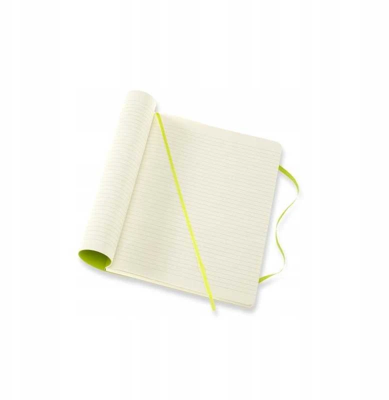 Moleskine MOLESKINE Classic XL užrašų knygelė (19x25cm), linijuota, minkštais viršeliais, 192 puslapiai, citrininės žalios spalvos