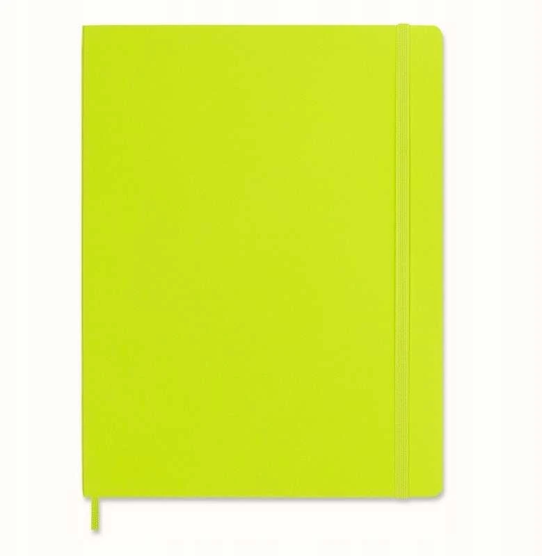 Moleskine MOLESKINE Classic XL užrašų knygelė (19x25cm), linijuota, minkštais viršeliais, 192 puslapiai, citrininės žalios spalvos
