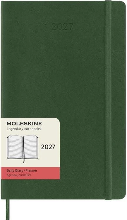 Moleskine dienoraštis 2027, 12M, L, 13x21cm, minkšti viršeliai, myrtle žalias (MS-9278694)