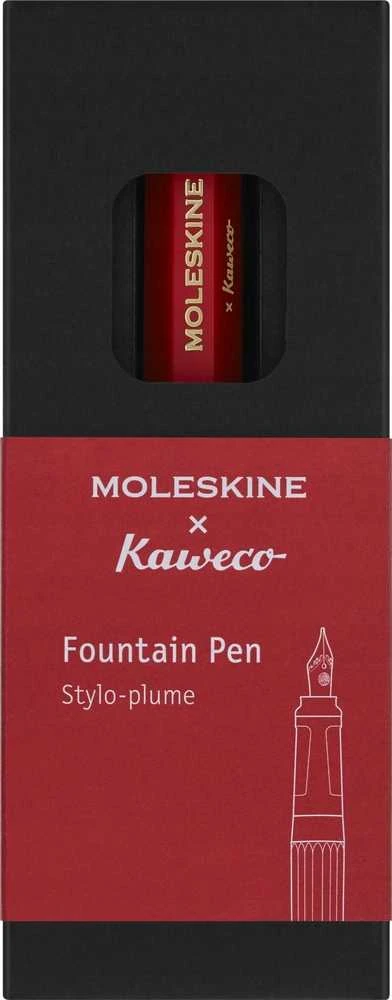 Kaweco x Moleskine raudonas rašiklis pakuotėje