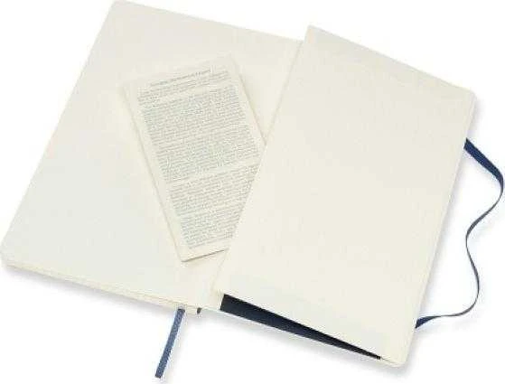 Moleskine MOLESKINA Pastabos L (13x21cm) į tinklelį, minkštas rėmelis, safyro mėlyna, 192 puslapių, mėlyna