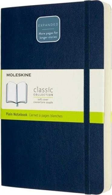 Moleskine Notes MOLESKINE Classic L (13x21 cm) gładki, minkšta oprawa, sapphire mėlynas, 400 stron, mėlyna