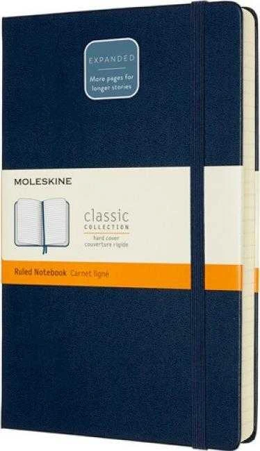 Moleskine MOLESKINE Classic L (13x21 cm) linija, hardcover, safyro mėlyna, 400 puslapių, mėlyna