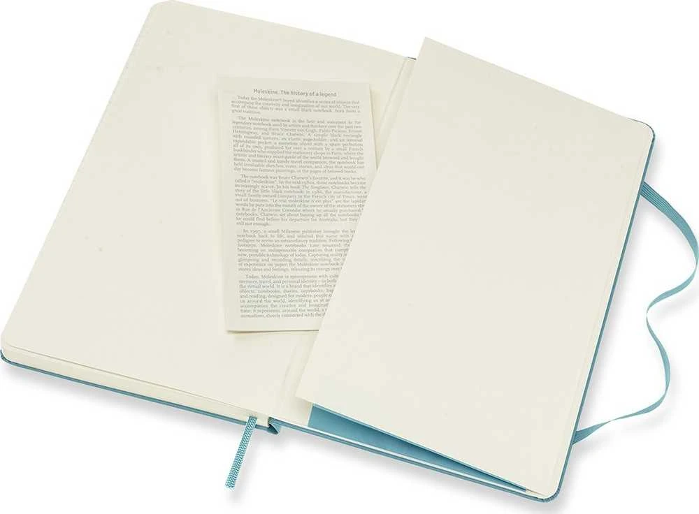 Moleskine MOLESKINE Classic L (13x21 cm), sklandžiai, hardcover, rifas mėlyna, 240 puslapių, mėlyna