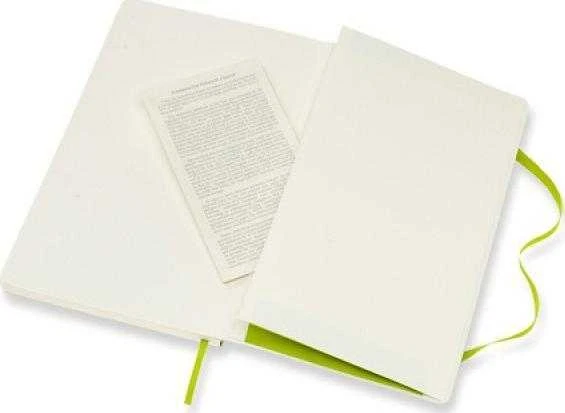 Moleskine MOLESKINE Classic L (13x21 cm) sklandžiai, minkštas nustatymas, citrina žalia, 240 puslapių, žalia