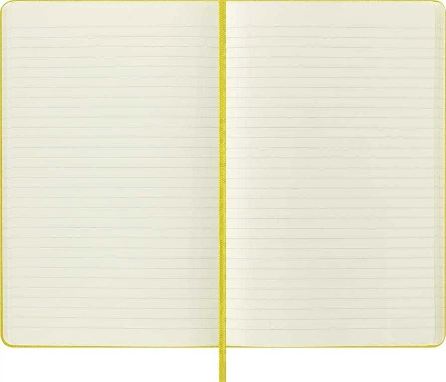 „Moleskine Notes Classic L“ (13 x 21 cm), eilutėje, kietais viršeliais, šieno geltonumo spalvos, 240 puslapių, geltona