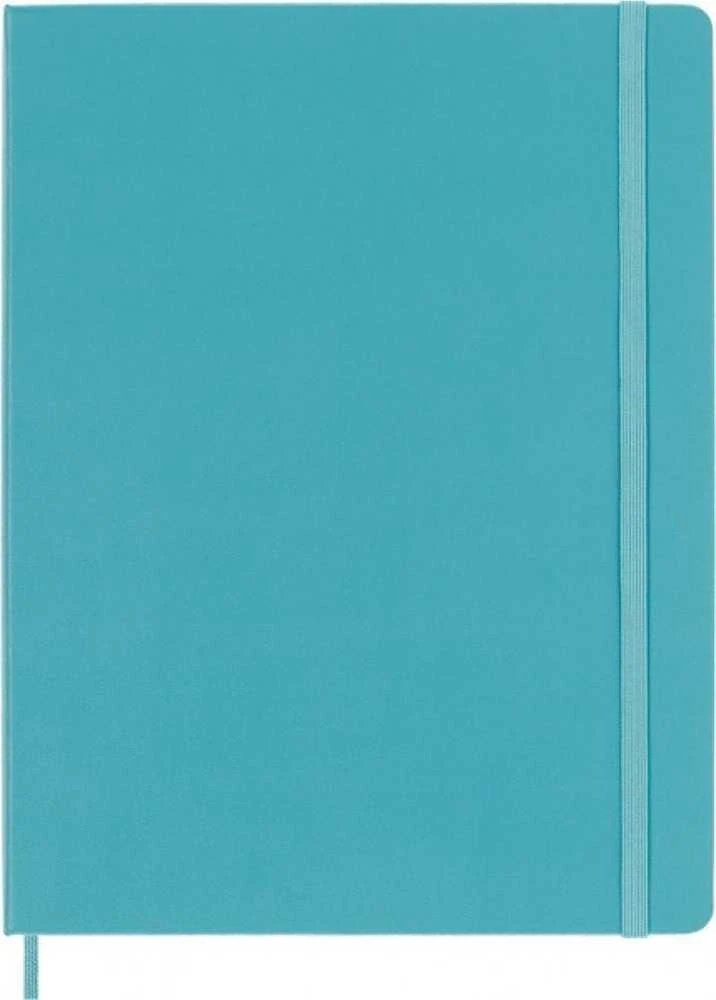 Moleskine sąsiuvinis MOLESKINE Classic XL (19x25 cm) linijinis, kietu viršeliu, rifo mėlyna, 192 puslapiai, mėlyna