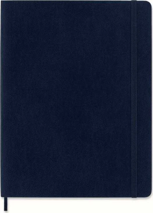 Užrašų knygutė Moleskine 19x25cm, linijomis, minkštu viršeliu, mėlynos spalvos