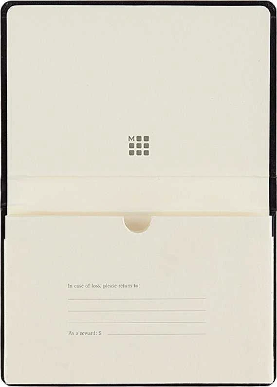 Vizitinių kortelių dėklas Moleskine Pro Portfolio, juodos spalvos