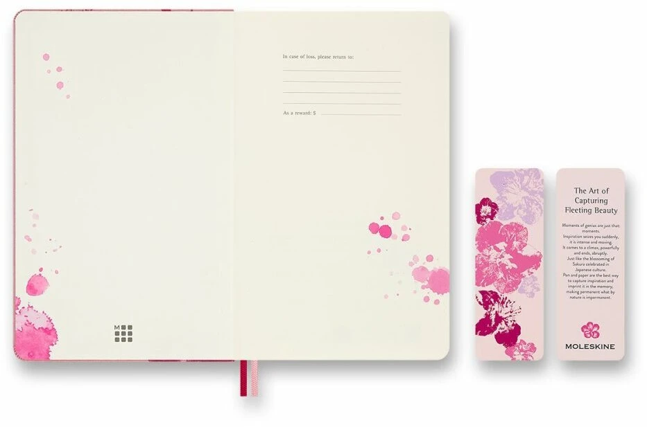 Moleskine Notes 2026 Sakura, L, 13x21cm, lygus, komplekte (MS-9278618)
