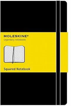 Užrašų knygutė Moleskine Classic 13x21cm, langeliais, kietu viršeliu, juodos spalvos
