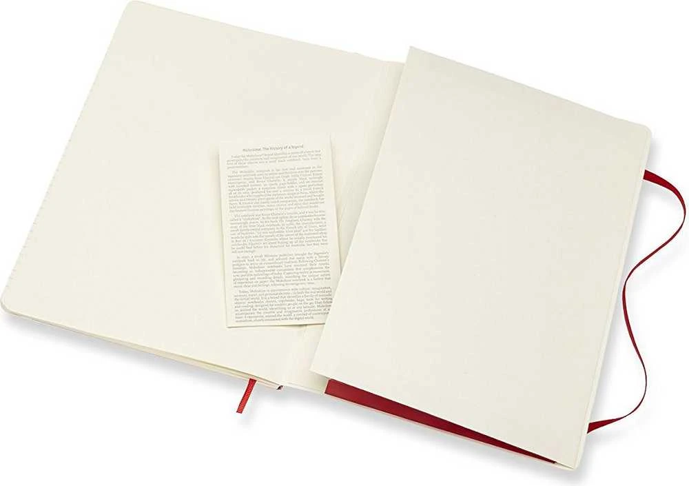 Užrašų knygutė Moleskine Classic 19x25cm, linijomis, minkštu viršeliu, raudonos spalvos