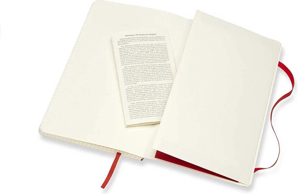 Moleskine Srl Užrašų knygutė Moleskine Classic 13x21cm, langeliais, minkštu viršeliu, raudonos spalvos