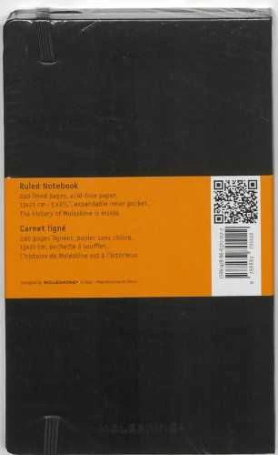 Moleskine Staff Užrašų knygutė Moleskine Classic 13x21cm, linijomis, kietu viršeliu, juodos spalvos
