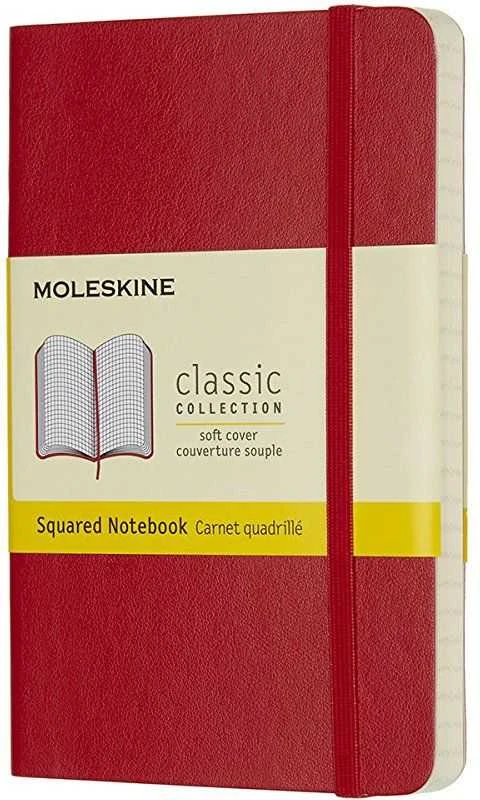 *Užrašų knygutė Moleskine Classic 9x14cm, linijomis, minkštu viršeliu, raudonos spalvos